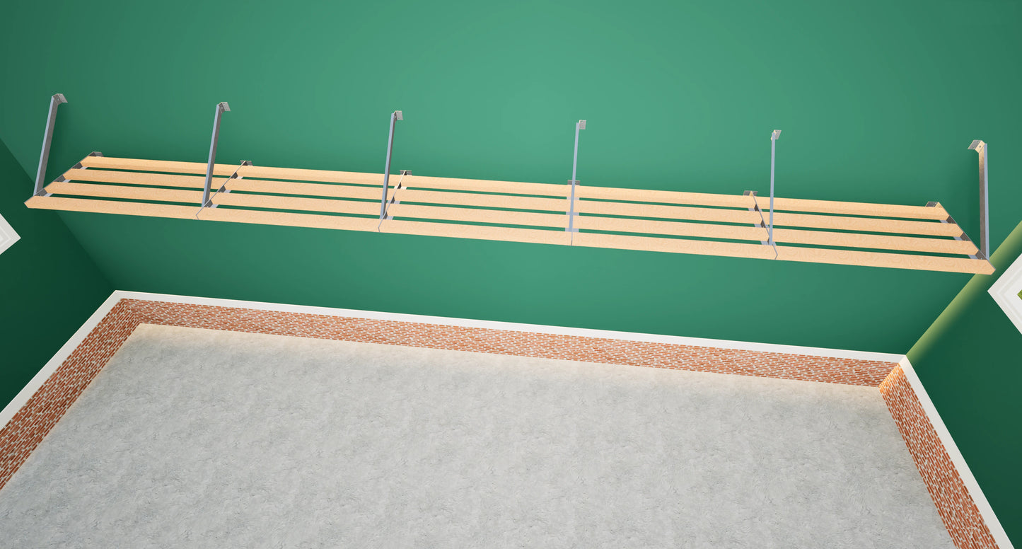 Top Tier Shelving Company Medium Garage storage shelf in the 20 ft length.