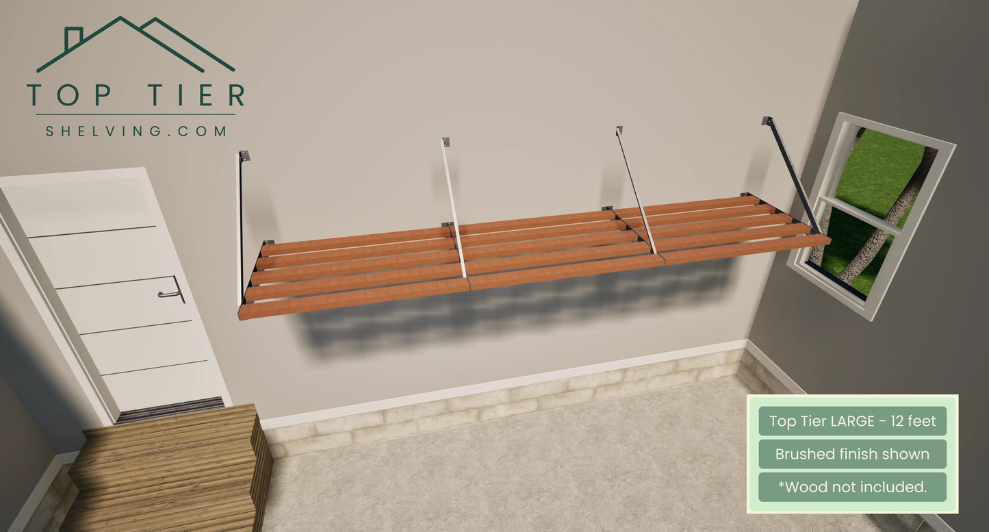 Top Tier Large Garage Storage Shelf 12 feet