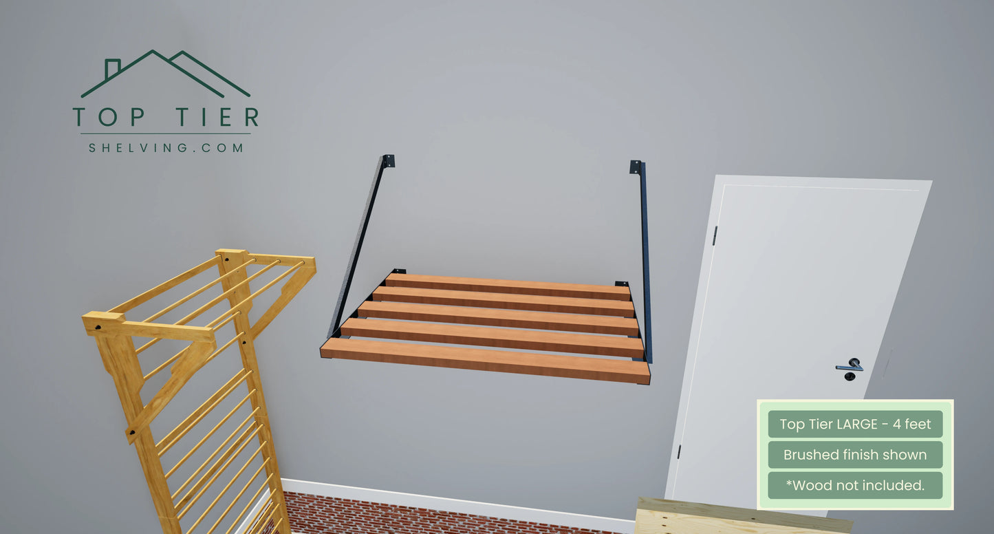 Top Tier Large Garage Storage Shelf 4 feet