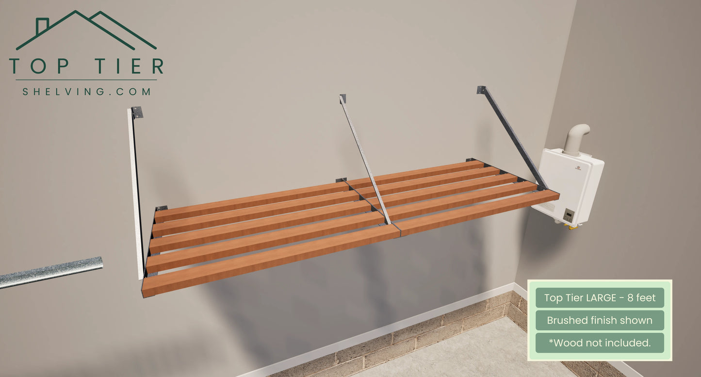 Top Tier Large Garage storage Shelf 8 feet long