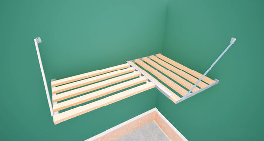 Large Corner Garage Storage Shelf | 34-inch depth