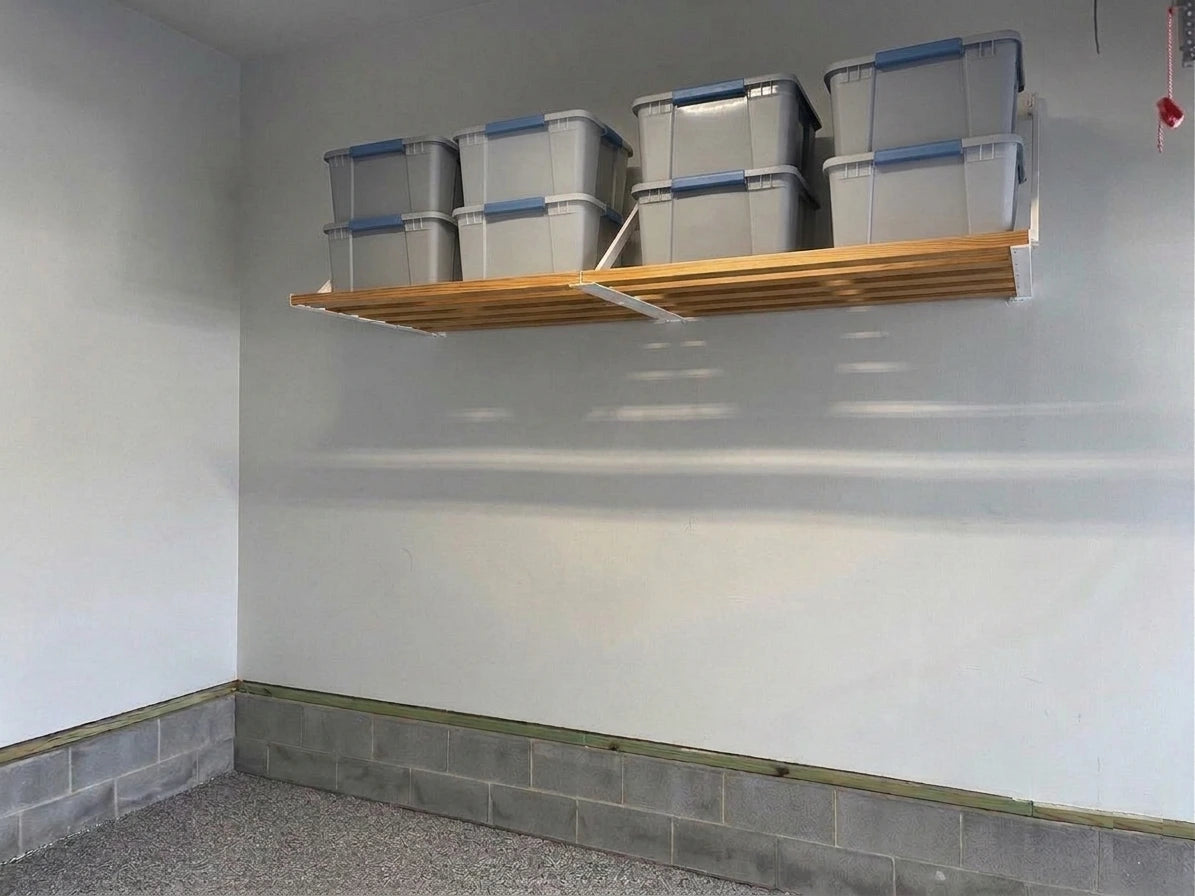 Garage shelving installation in Wendell NC by Top Tier Shelving Company