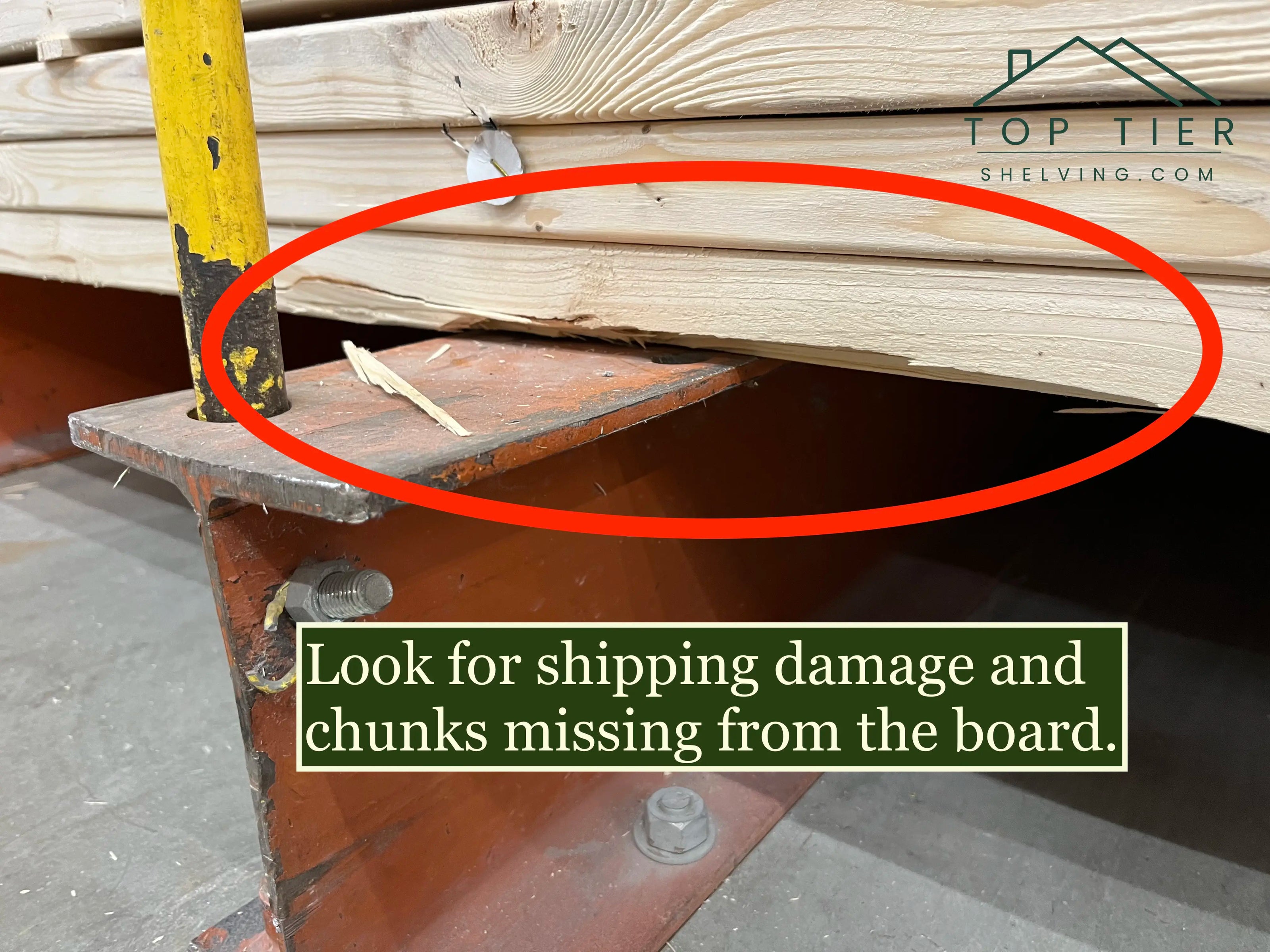 heavy-duty garage storage shelving from top tier shelving avoids boards lumber wood with material missing