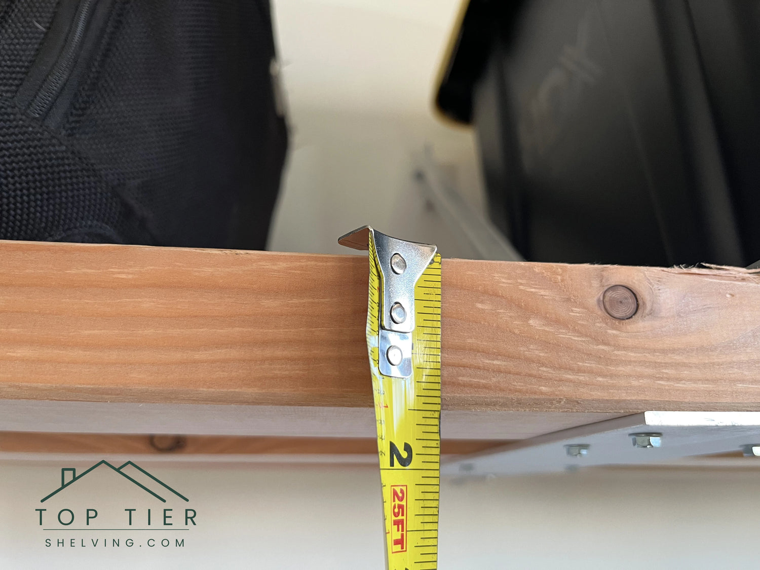 heavy-duty garage storage from top tier shelving company uses 2x4 nominal lumber guide