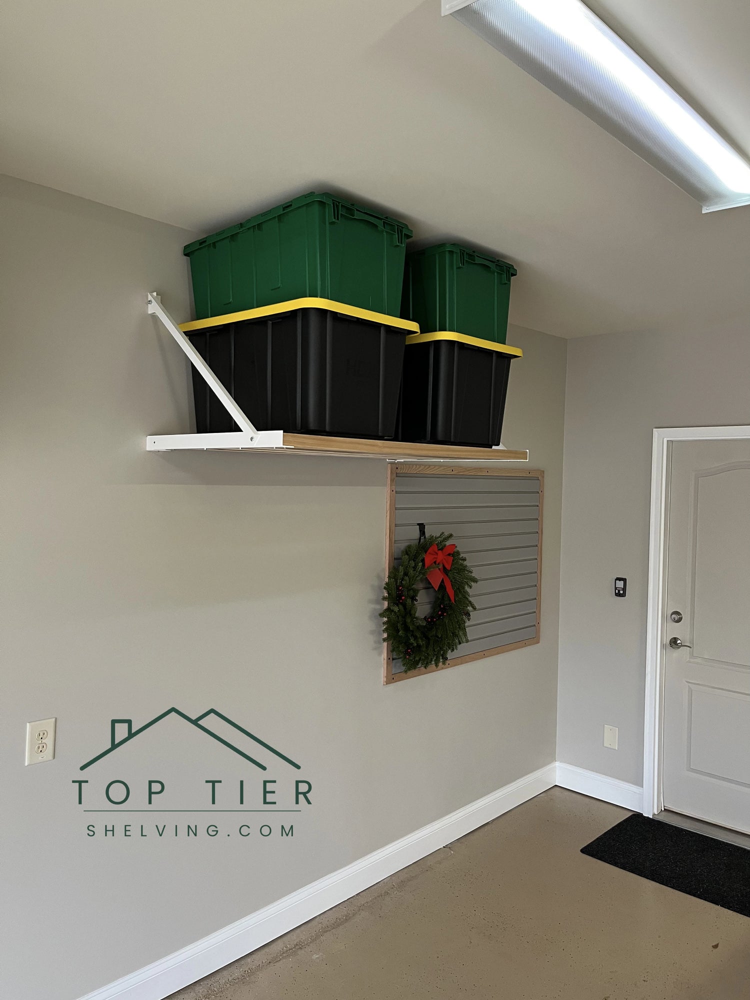 professional garage storage shelving installed in cary nc by top tier shelving company