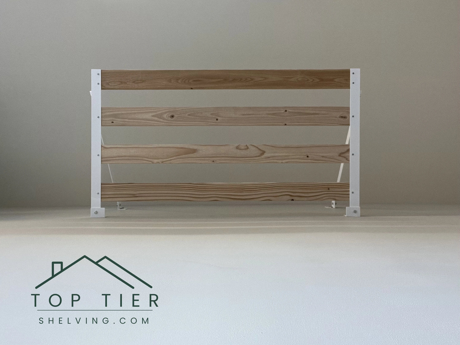 local installation service review showing custom-fitted wall-mounted storage shelving